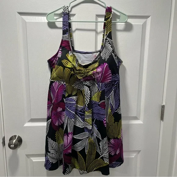 NWT Penbrooke Tankini Swimsuit Modest Size 24W Tropical - Picture 8 of 8